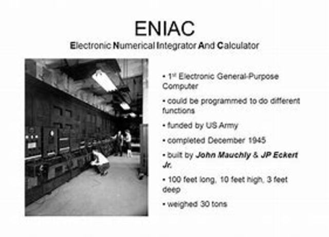 ENIAC (Electronic Numerical Integrator And Calculator)