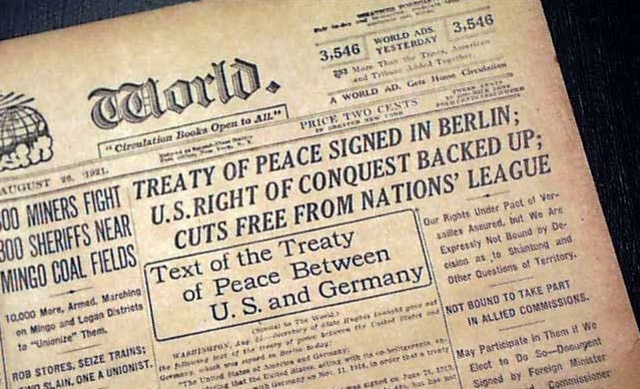 Peace treaty in Germany