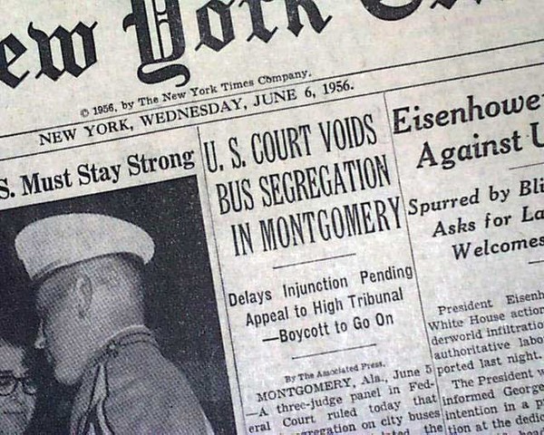 Supreme Court declares bus segregation laws unconstitutional