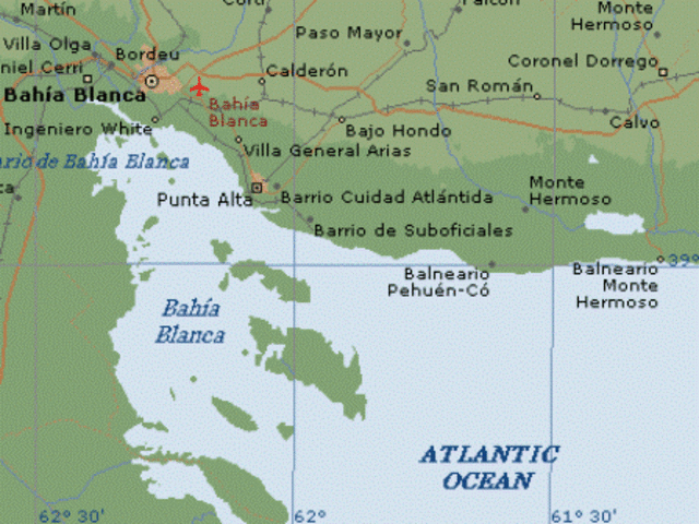 En Punta Alta y en los barrancos de la costa de Monte Hermoso, cerca de Bahía Blanca, Argentina