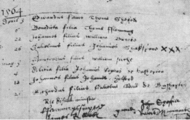 Shakespeare is baptized