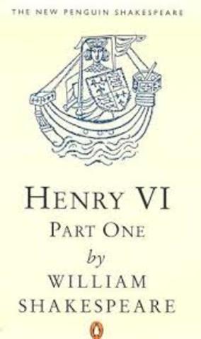 Shakespeare writes his first play, Henry VI, Part One.