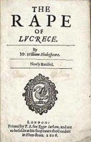 Shakespeare publishes "The Rape of Lucrece"