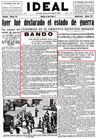 FRANCO DECLARA EL ESTADO DE GUERRA