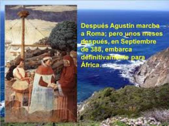 San Agustin marcha a Roma