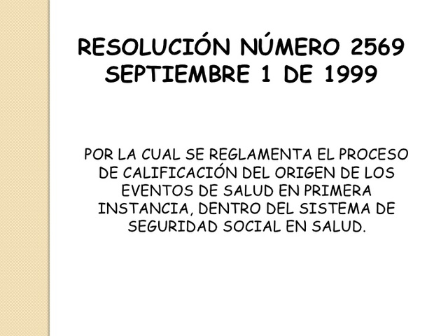 RESOLUCIÓN 2569 DE SEPTIEMBRE 1