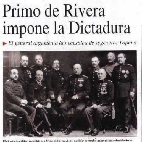 Golpe de Estado de Primo de Rivera.