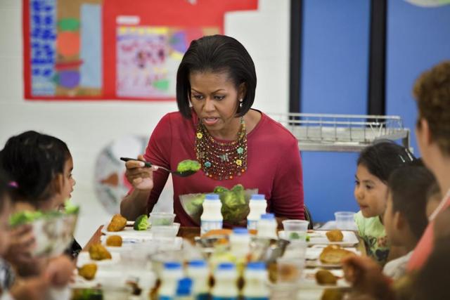 Michelle launched The School Lunch Program