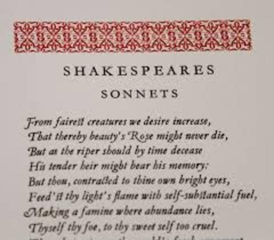 Shakespeare's sonnets are published