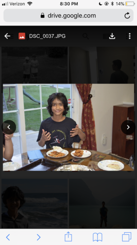 Celebré mi octavo cumpleaños con mi familia