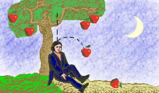 Newton: Ley de la gravitación universal.