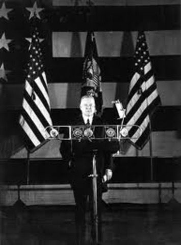 herbert hoover takes office