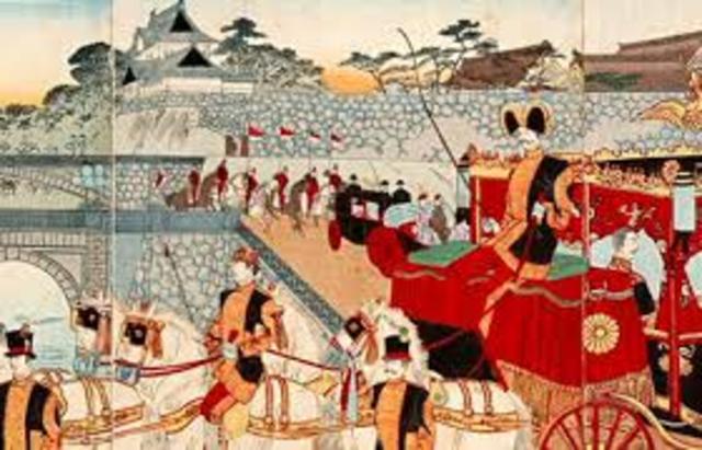 Tokugawa Shogun lost power and the Japanese Emperor was restored to power.