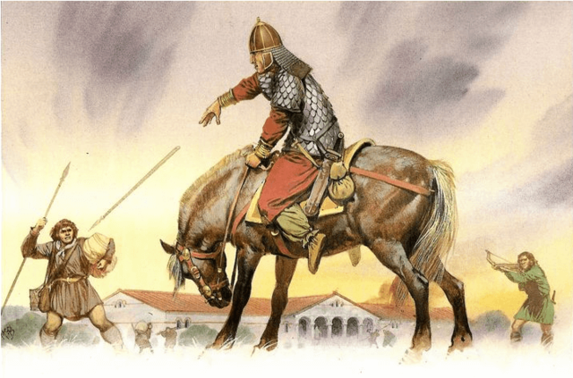 Conquista de Emérita Augusta (Mérida) por los Alanos.