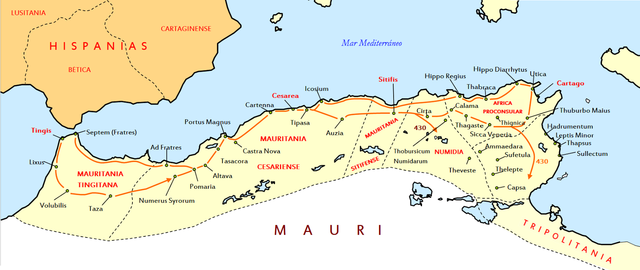 Abandono de los Vándalos y expansión de los Alanos.