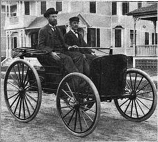 Duryea invents gasoline automobile.