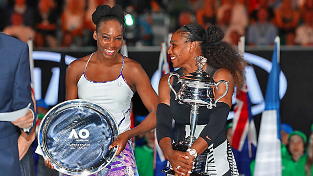 Serena beats her sister