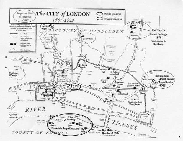 The Globe theater is built