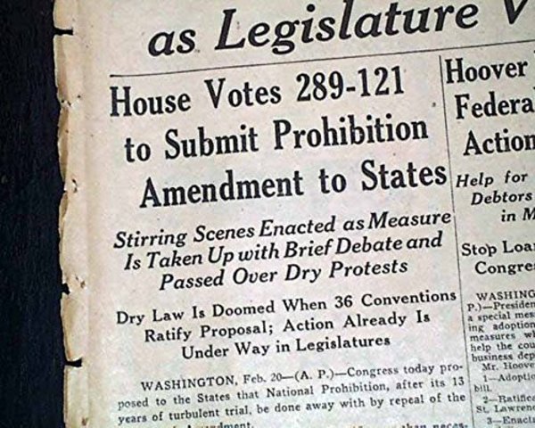 18th Amendment is proposed