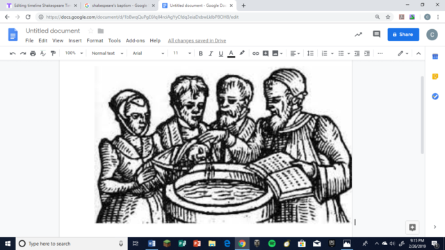 Shakespeare's Baptism