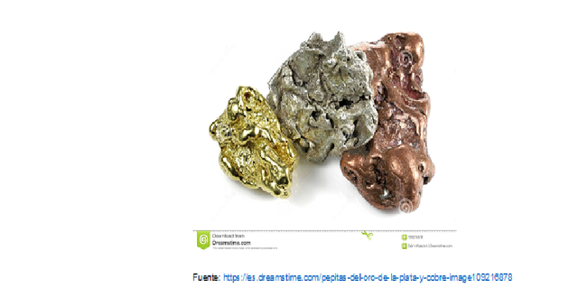 40.000 A.C. El oro, la plata y el cobre.