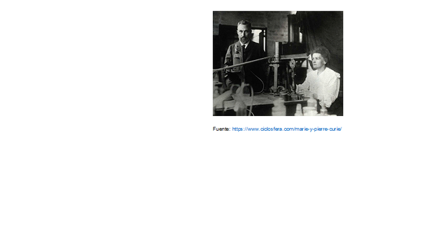 1902. Marie y Pierre Curie.