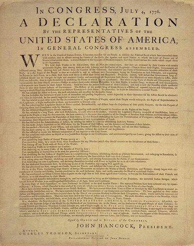 The Declaration of Independence is Adopted