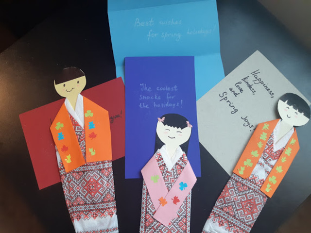 Prepared  spring presents for school-partners