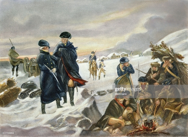 Continental Army wintering at Valley Forge