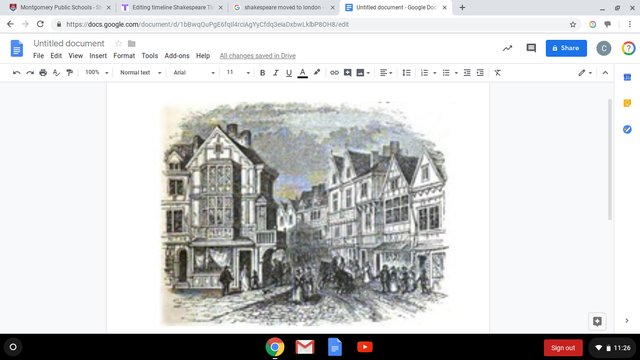 Shakespeare moves to London