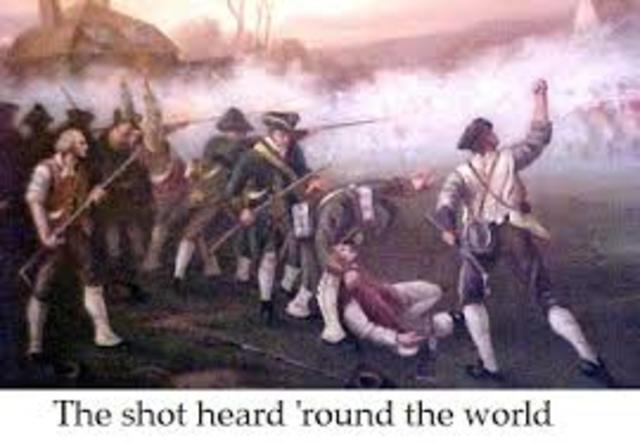 The start of the American Revolution