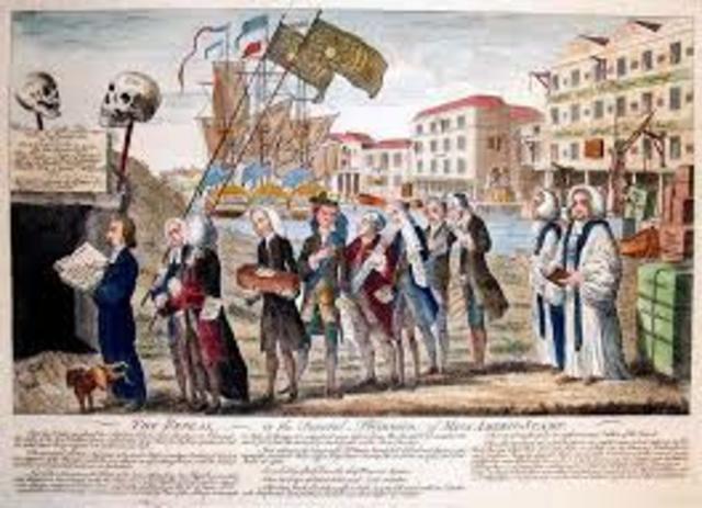 The repeal of the stamp act