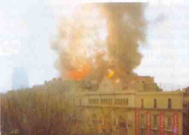 Incendio en el liceo