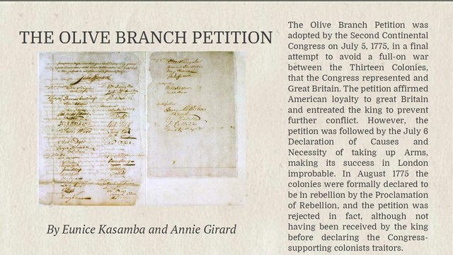 The Olive Branch Petition