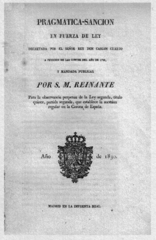 DEROGACIÓN DE LA LEY SÁLICA