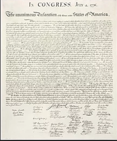 The declaration of independence