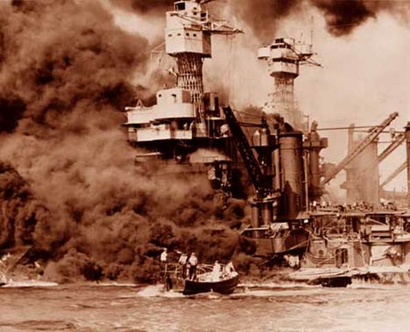 Japan attacks Pearl Harbor