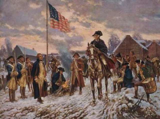 Continental Army wintering at Valley Forge