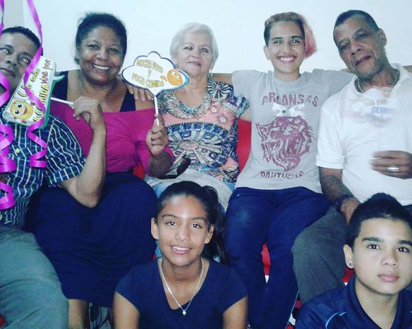 celebrando con mi familia