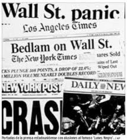 Caída de la bolsa de valores de Wall Street