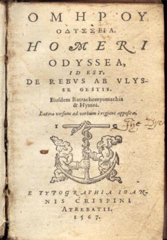 Omero scrive l'Odissea