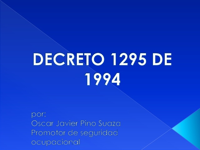 Decreto 1295 de 1994