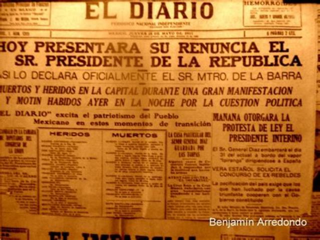 Renuncia de Porfirio Díaz