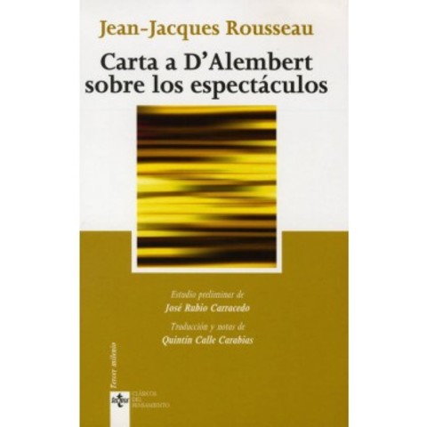 Carta a D" Alembert sobre los espectáculos