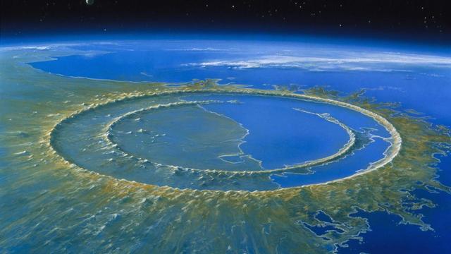 Meteor impact, Chicxulub crater, Yucatan, Mexico