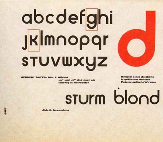 Herbert Bayer diseña la tipografía Bayer
