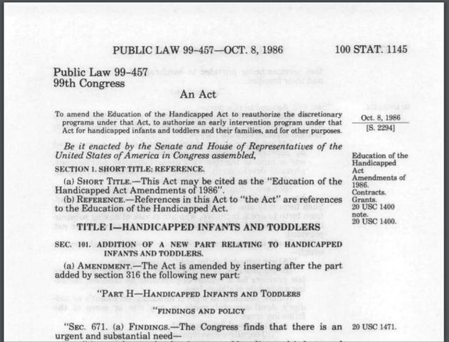 Education of Handicapped Act Amendments