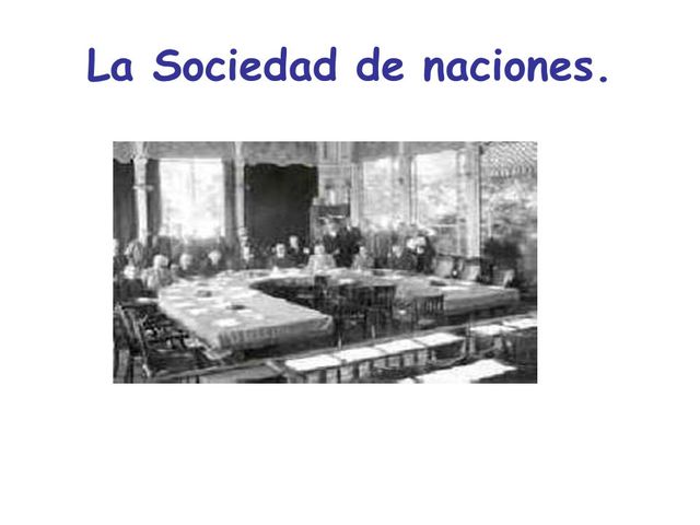 Fundación De Las Sociedad De Naciones