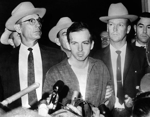 Picture of Lee Harvey Oswald at Police Head Quarters
