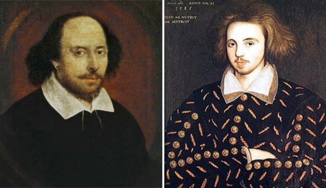 Marlowe and Shakespeare are born in the same year.